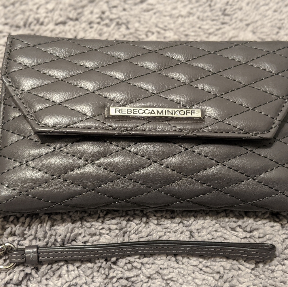 Rebecca Minkoff quilted leather wristlet